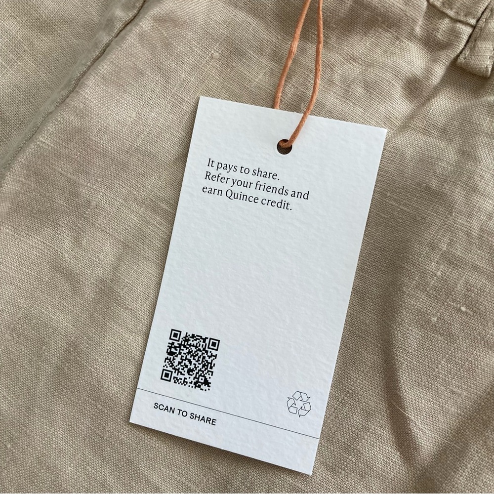 NEW Quince 100% European Linen Pants Trousers Size Large Flax Beige Tan NWT - Picture 8 of 16
